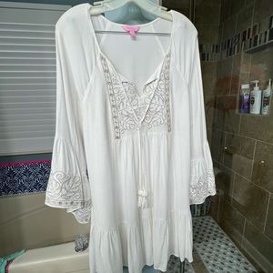 Lilly Pulitzer white Amisa boho embroidered dress. SMALL/MEDIUM. EUC  *HTF
